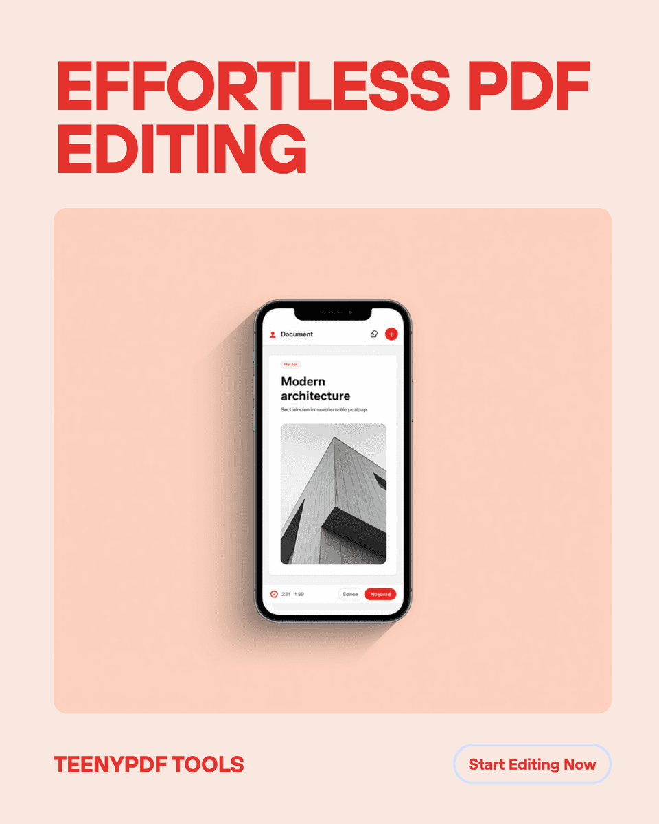 TeenyPDF mobile editing preview